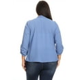 thumbnail image 4 of Women's Solid Casual Plus SizeDraped Cardigan Blazer Jacket, 4 of 5