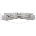thumbnail image 3 of Meridian Furniture Comfy Cream Linen Textured Fabric Modular Sectional, 3 of 11