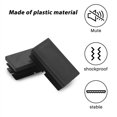 thumbnail image 3 of 8 Pcs Black Plastic Rectangular Blanking End Caps Inserts 20mm x 40mm, 3 of 8
