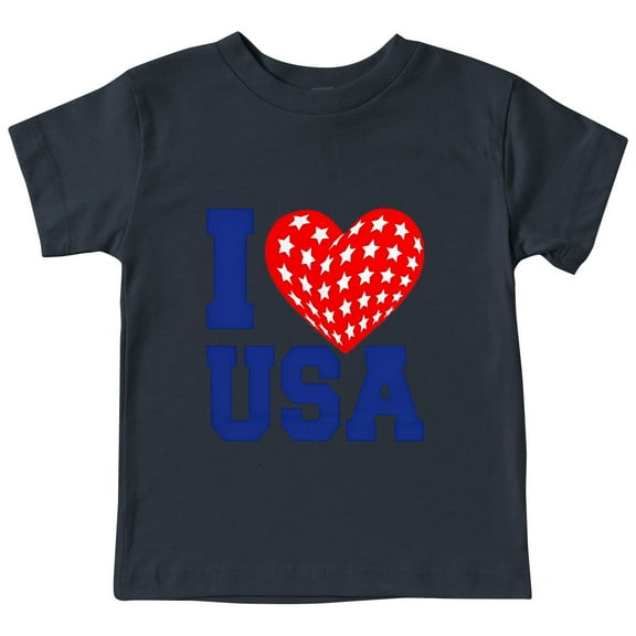 XXWXYD Toddler Boys' Patriotic USA Flag Tee I Love America Graphic Shirt 4th of July Outfit Red White Blue Patriotic Short Sleeve T-Shirt for Toddler Kids Independence Day (5-6 YearsGrey)