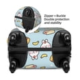 thumbnail image 4 of Balery Luggage Cover Rabbit Burger Coffee Print Suitcase Covers for Luggage Elastic Washable Suitcase Protector Fits 18-32 Inch Luggage-, 4 of 9