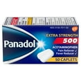 thumbnail image 3 of (3 pack) Panadol Extra Strength 500 mg Acetaminophen Caplets, 50 Count, Pain Relief and Fever Reducer, 3 of 12