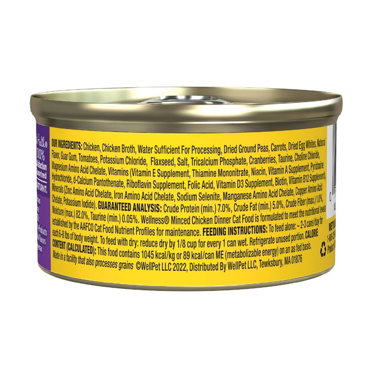 Wellness Complete Health Minced Grain Free Canned Cat Food