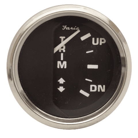 Faria Boat Trim Gauge GP4491A | Evinrude Euro Black 2 Inch