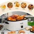 thumbnail image 6 of 18 Quart Electric Roaster Oven, Turkey Roaster Electric, Roaster Oven Buffet, Selfbasting Lid, Removable Pan, Full-Range Temperature Control Cool-Touch Handles, White Body, Black Lid, 6 of 8