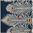 thumbnail image 5 of SAFAVIEH Soho Fulton Peacock Feather Wool Area Rug, Blue/Ivory, 3'6" x 5'6", 5 of 7
