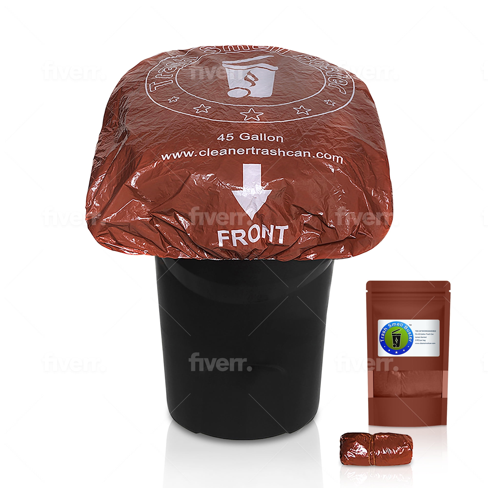 Trash Smell Buster, Trash Can Cover, Biodegradable Odor Eliminating Bag