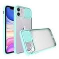 thumbnail image 1 of Designed for iPhone 13 Case with Slide Camera Cover, Shockproof Soft Rubber Bumper & Hard Back Protective Case for iPhone 13 6.1 inch (2021) - Sky Blue, 1 of 5