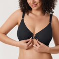 thumbnail image 3 of Sostén DELMIRA Inbarely Plus con cierre frontal y espalda racerback 36B Negro, 3 of 5