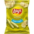thumbnail image 2 of Lay's Dill Pickle Flavored Potato Chips, Party Size, 12.5 oz Bag (Pack of 10), 2 of 5