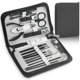 thumbnail image 1 of Manicure Set - Professional Nail Clippers Kit - Pedicure Care Tools With Zipped Bag - 18 In 1 Grooming Tools Kit (black), 1 of 5
