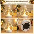 thumbnail image 7 of Vintage Christmas LED Lantern, White Hurricane Lamp with Flickering Flameless Candle, Battery Operated Tabletop & Hanging Light for Indoor Christmas Holiday Decor, 7 of 7