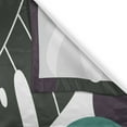 thumbnail image 3 of Ambesonne Tropical Kitchen Curtains, Monstera Leaf Minimal Art, 55"x24", Teal and Dark Purple, 3 of 3