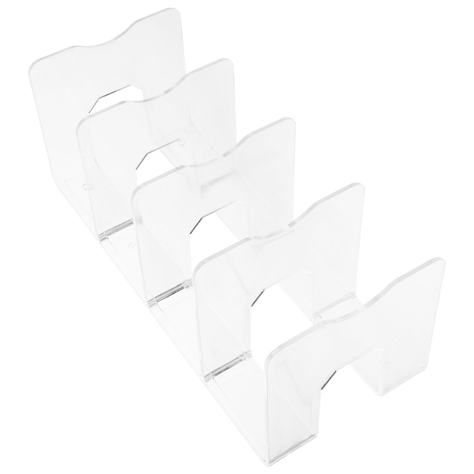 FONDOTIN 4-Pack Clear File Rack Organizer, Multifunctional Storage for Office, School Desk, Home, and Workspace