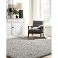 thumbnail image 2 of Unique Loom 3126195 8 ft. 2 in. x 8 ft. 2 in. Solid Shag Square Rug, Cloud Gray, 2 of 2
