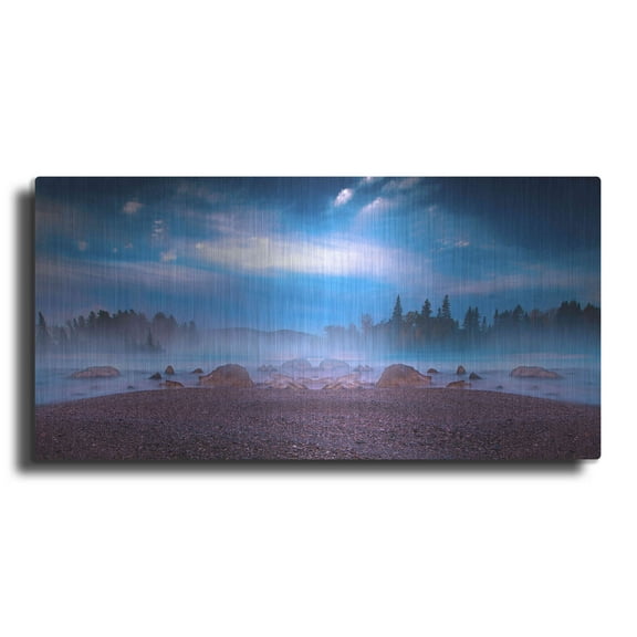 Luxe Metal Art 'Nature Collection 13' by Ata Alishahi, Metal Wall Art, 48"x24"