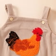 thumbnail image 4 of Odeerbi Baby Boys Girls Summer Sleeveles Romper Jumpsuit Cotton Baby Clothes Baby Streamlined Cotton Rooster Towel Embroidered Sling Bodysuit Short Climbing Bodysuit Khaki, 4 of 8