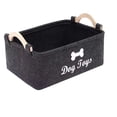 thumbnail image 2 of Dog Toy Storage Basket, Collapsible Bins Organizer with Cute Bone/Design for Organizing Pet Supplies, Blankets, and Accessories, Living Room Home Decor, 1Pcs Black, 2 of 6