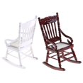 thumbnail image 4 of AMERTEER Miniature Wooden Rocking Chair Furniture Model for 1/12 Scale Dollhouse, 4 of 7