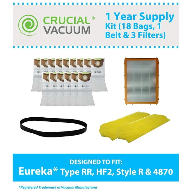 Bags Belts Pre Post Motor Filters For Eureka 4870 Smart Vac Upright Vacuums Compare To Eureka Part Nos 61110 61111 61115 Designed Engineered By Think Crucial By Crucial Vacuum Walmart Com Walmart Com