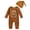 X07-Brown, variant on Xudanell Newborn Outfit Baby Embroidery Letter Boy Fall Outfits 12-18 Month Boy Clothes Romper with Hat