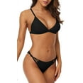 thumbnail image 4 of Attraco Women's Triangle Bikini High Cut Swimsuit V Neck Two Piece Swimsuit, 4 of 8