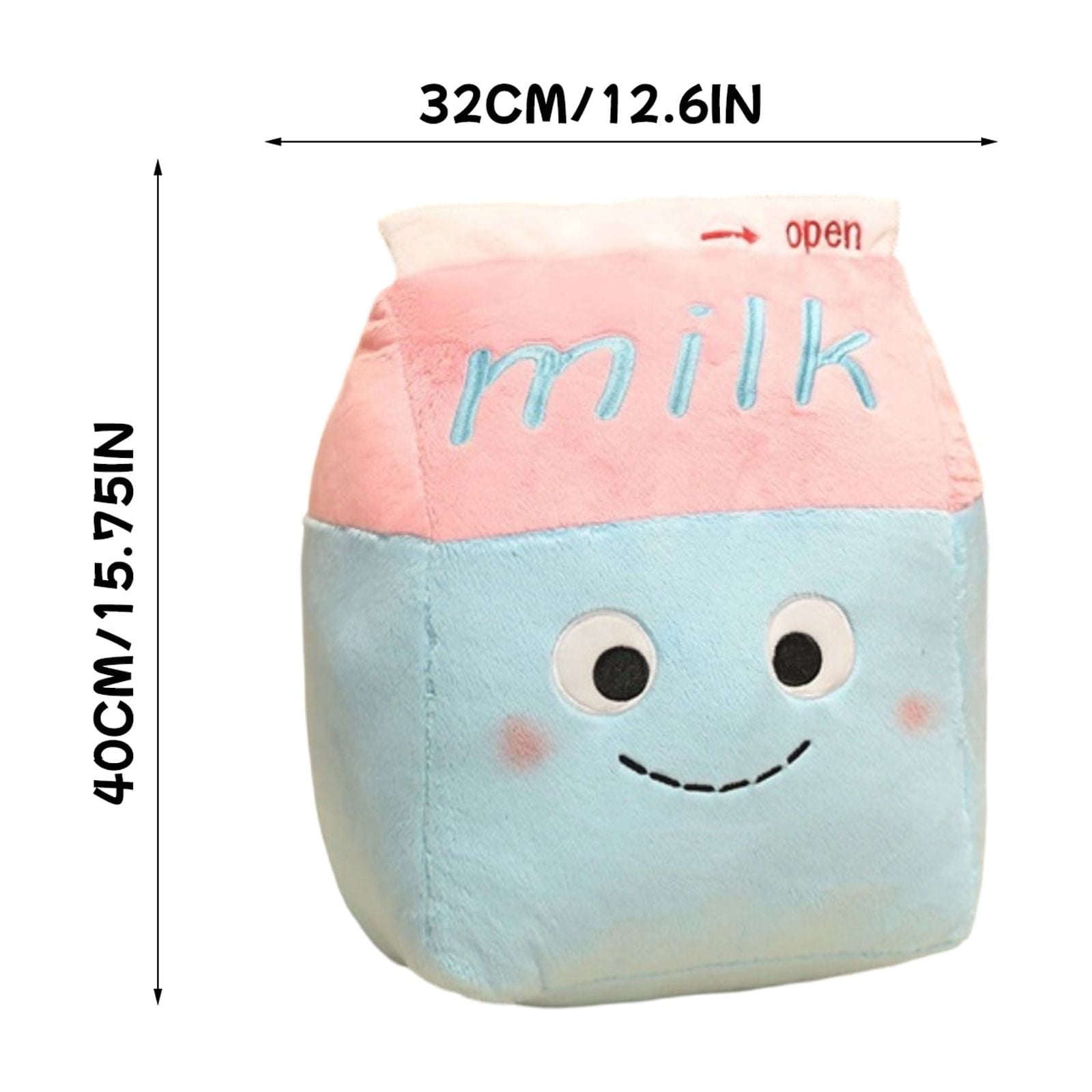 12.6Inch Large Milk Plushies Stuffed Animals, Kawaii Soft Plush Throw Pillow, Perfect Christmas New Year Birthday Valentines Easter Gifts, Easter Basket Stuffers
