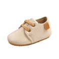 thumbnail image 6 of Newborn Baby Boys PU Lace-up Non-slip Soft Sole Sneakers First Walker Shoes for 0-18 Months Infant Toddler Boys, 6 of 6