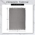 thumbnail image 3 of Hunter Green  Zig-Zag Cotton Throw 50x60 with a 2.5-inch fringe, 3 of 5