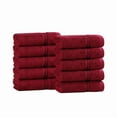 thumbnail image 2 of Superior Derry Solid Egyptian Cotton 10-Piece Face Towel Set, Burgandy, 2 of 13