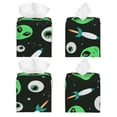 thumbnail image 2 of Lsque Eyeball Monster Printed Tissue Box Cover Holder, Facial Paper Organizer Dispenser,Square with Bottom Belt, PVC Leather Decorative Organizer, 2 of 7
