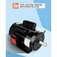 thumbnail image 2 of 3HP Electric Motor 1750RPM Farm Duty Single Phase Motor 4 Pole 1-1/8" Shaft Diameter 184T CW/CCW TEFC IP55 60HZ, 2 of 6