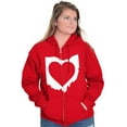 thumbnail image 3 of Ohio Home State Love Map Shape Heart Womens Plus Size Graphic Zipper Hoodie Brisco Brands 2X, 3 of 5