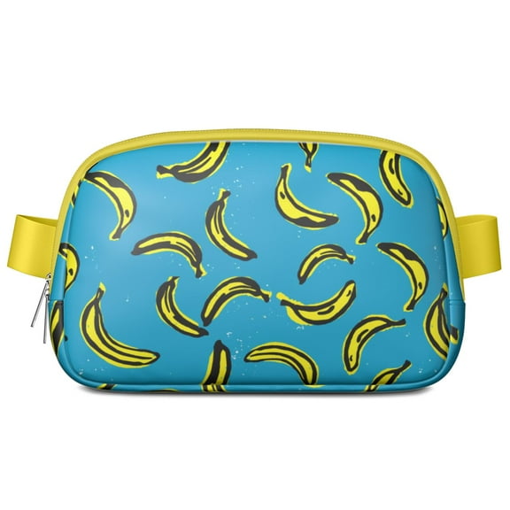 Funny Banana Split Fanny Pack – Waterproof Adjustable Waist Bag with Whimsical Dessert Print, Playful for Ice Cream Outings & Foodies