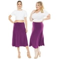 thumbnail image 2 of Stretch Is Comfort Women's Midi A-Line Flowy Skirt | Adult Small- 5x, 2 of 6
