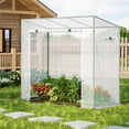 thumbnail image 4 of Gymax Portable Mini Greenhouse w/PE Cover 4 Wind Ropes & Ground Stakes Zipper Door, 4 of 10