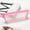 Pink, variant on Multifunctional Plastic Zipper Pencil Case Cosmetic Bag Portable Stationery Storage Pouch Organizer For Office Desk Supplies White