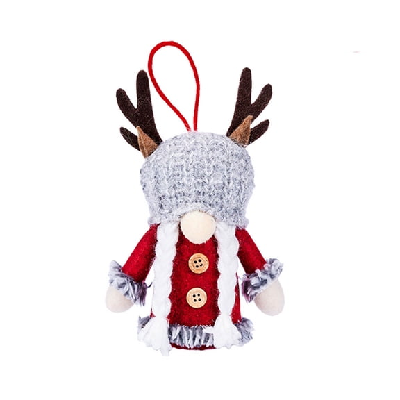 Vikakiooze Christmas Decoration Supplies Knitted Antler Hat With Lamp Pendant Antler Doll Pendant Small Tree Pendant Christmas Decorations Christmas Gift