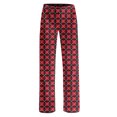 thumbnail image 6 of LIaqionyy Women Pajamas Pants Plaid Wide Leg Baggy Elastic Waist Sleepwear Pjs Bottoms Lounge Pant, 6 of 7