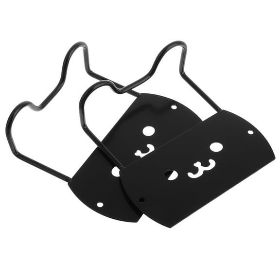 IBASETOY  Adjustable Iron Mattress Fixing Rods for Home Black 2Pcs