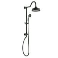 thumbnail image 1 of Boyel Living 8 In Rainfall Shower Head with Handheld Shower Wall Mounted Bathroom Shower System Dual Function Exposed Pipe Integrated Bathroom Luxury Shower Faucet Set(Matte Black), 1 of 1