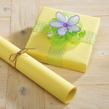Kraft Wrapping Paper - Pastel Yellow Kraft Gift Wrap - 40 square feet