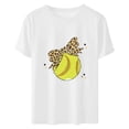 thumbnail image 3 of Fiudx Ofertas de La Semana Tops con Estampado de Moda para Mujer, Blusa de Manga Corta con Cuello Redondo, Camisetas, 3 of 3