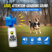 Air Horn for Dogs, Powerful Noise Maker for Training, Behavior Aids, Outdoor Safe by Guard Dog Security, White