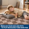 thumbnail image 4 of Garvee 6'x9' Scalloped Area Rugs Modern Checkered Carpet, Washable Non-Slip Rug Contemporary Floor Mats for Living Room Bedroom Dining Room, Mousee, 4 of 7
