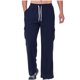 thumbnail image 2 of Pantalones largos para hombre, informales, holgados, ventilados, con bolsillos y cordón, para ejercicio al aire libre, rectos, de poliéster., 2 of 8