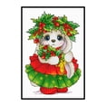 thumbnail image 1 of 11CT punto de cruz parcial conejo estampado DIY Animal impreso pared arte hogar manualidades Likrtyny  decoración de arte, 1 of 8