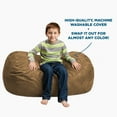 thumbnail image 4 of Chill Sack Bean Bag Chair, Memory Foam Lounger with Microsuede Cover, Kids, 2.5 ft, Earth, 4 of 8