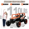 thumbnail image 7 of Joyracer 24 Volt Ride on Toys 2 Seater, 4WD Power UTV Wheels for Kids, Cool Gift with LED Light, Bluetooth, Spring Suspension, Orange, 7 of 7