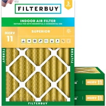 Filterbuy 12x16x4 MERV 11 Allergen Defense, Pleated HVAC AC Furnace Air Filters (3-Pack)